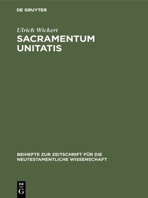 cover image of Sacramentum Unitatis